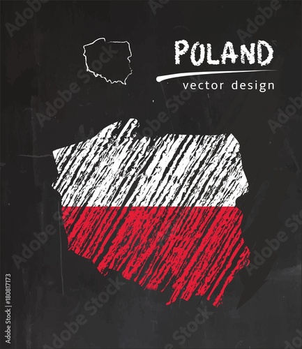 polska-mapa-z-flaga-wewnatrz-na-tablicy-kreda-szkic-ilustracji-wektorowych