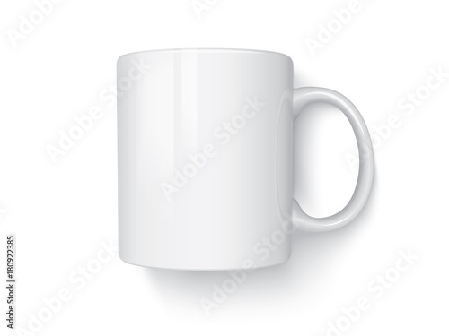 Realistic mug mock up vector template Easy to change colors