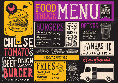 Food Truck Menu Template Photos Ap Images Detailview Food Truck Menu Template