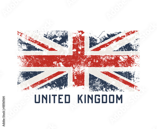 Obraz na płótnie United Kingdoml t-shirt and apparel design with grunge effect.