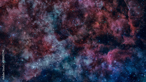 Obraz Fotograficzny Nebula and star field against space. Elements of this image furnished by NASA.