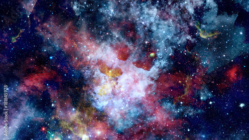 Obraz na płótnie Bright massive stars in the nebula. Elements of this image furnished by NASA.