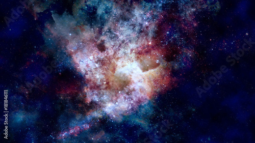 Obraz na płótnie Starry background of deep outer space. Elements of this image furnished by NASA.