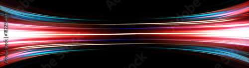 Abstract background of long explosure tale light on black ,Technology backgroud