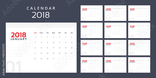 calendar planner for 2018