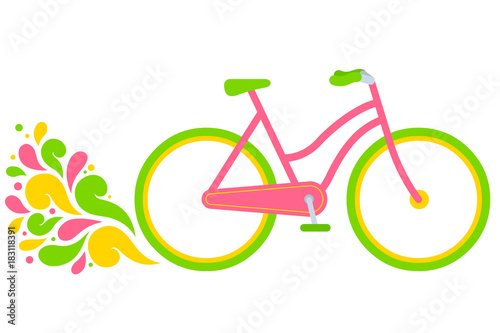 Obraz na płótnie Bright retro bicycle