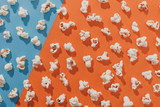 Popcorn on a colorful background