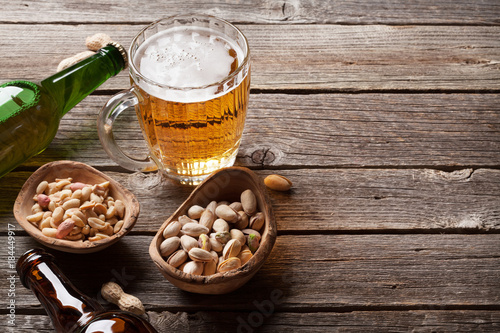 Obraz Fotograficzny Lager beer and nuts
