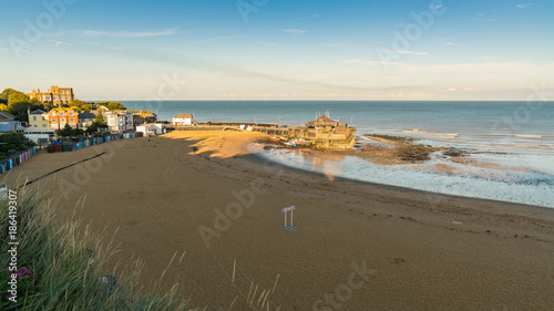 A quiet evening at Viking Bay in Broadstairs, Kent, England, UK