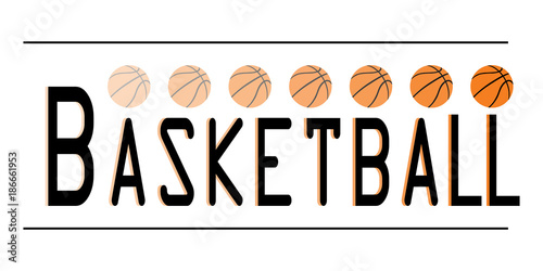 Obraz na płótnie Basketball sports logo