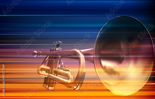 abstract-grunge-background-with-trumpet