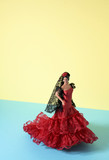 spanish doll dressed as a typical flamenco dancer