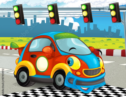 lustiges-und-gluckliches-schauendes-rennauto-der-karikatur-auf-rennstrecke-illustration-fur-kinder