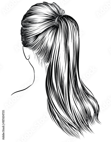 Featured image of post Girls Hair Drawing Back First the front part of the hairstyle then the sides and then the back bottom e g