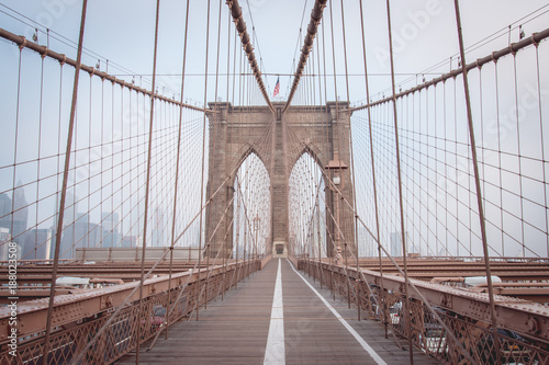Obraz na płótnie Brooklyn Bridge in New York, USA