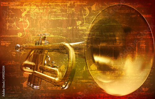 abstract-grunge-background-with-trumpet