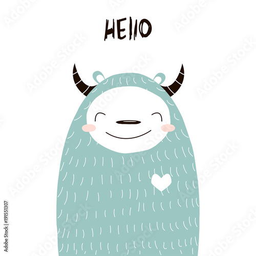 smieszne-yeti-z-cytatem-wektorowa-reka-rysujaca-ilustracja