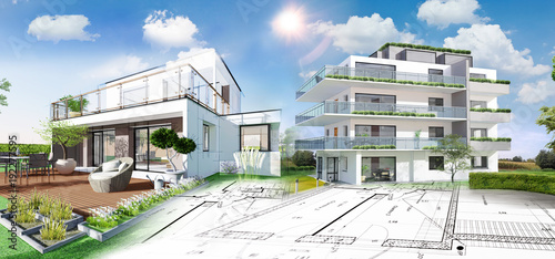 Concept immobilier et construction de maison © Chlorophylle