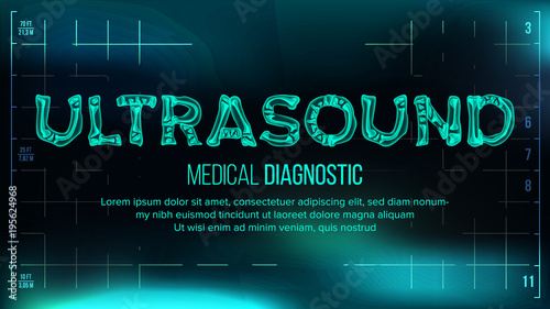 Ultrasound Banner Vector Medical Background Transparent Roentgen