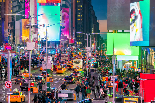 Times Square, iconic street of Manhattan in New York City