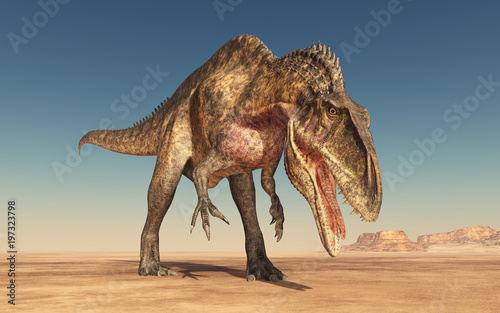 dinosaur-acrocanthosaurus-na-pustyni