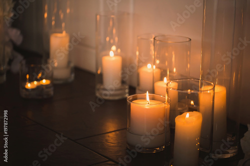 Vases With Candles Stand For Wedding Ceremony Photos Ap Vases With Candles Stand For Wedding Ceremony