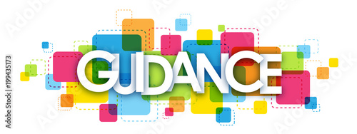 GUIDANCE Multicoloured Vector Letters Icon