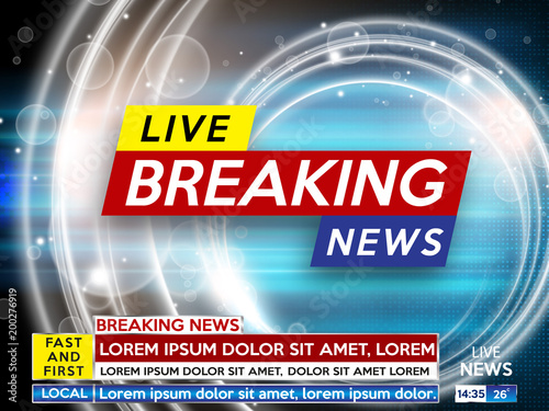 Background Screen Saver On Breaking News Live Blue Vector Illustration Background Screen Saver On Breaking News Live Blue Vector Illustration