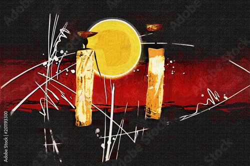 afrykanski-etniczne-retro-vintage-ilustracji