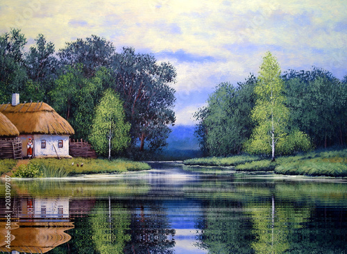 landliche-landschaft-der-olgemalde-kunst