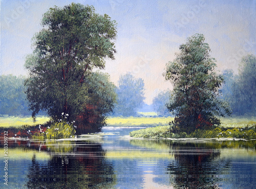 landliche-landschaft-der-olgemalde-kunst