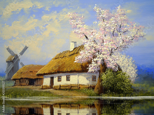 landliche-landschaft-der-olgemalde-kunst