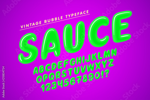 Glossy Bubble Comical Font Design Colorful Alphabet Buy Photos
