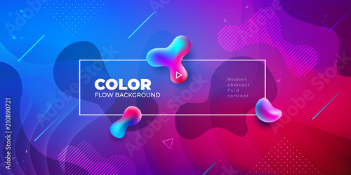 Liquid color background design. Fluid gradient shapes composition. Futuristic design posters. Eps10 vector. © great_bergens