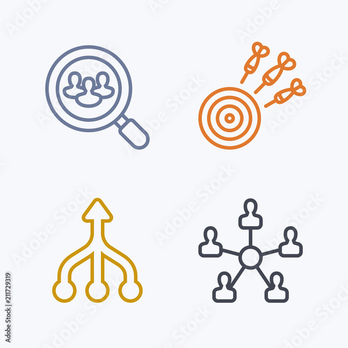 Focussed Efforts - Pastel Stroke Icons. A set of 4 professional, pixel-aligned icons .