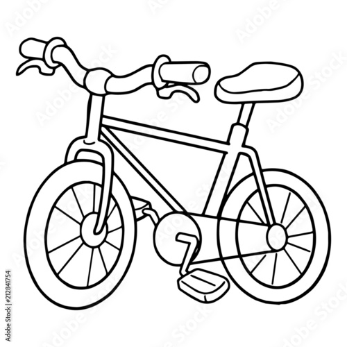 Cute bicycle cartoon illustration isolated on white background for ...