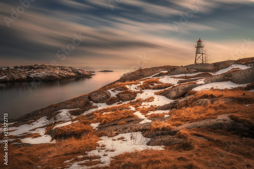 Lighthouse in Henningsvaer, Lofoten, Norway © Patrycja