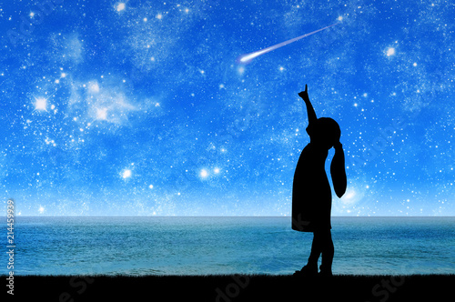 Conceptual image of children's dreams and fantasies