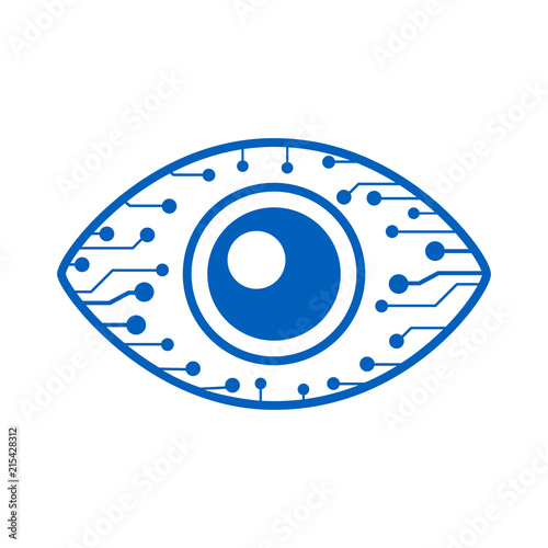 Eye cyber security icon – for stock