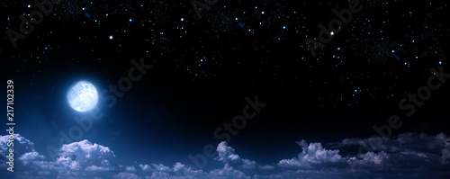 beautiful background, nightly sky with full moon