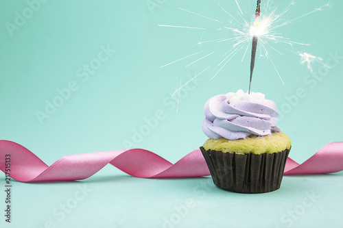 Birthday Cupcake With Sparkler Buy Photos Ap Images Detailview