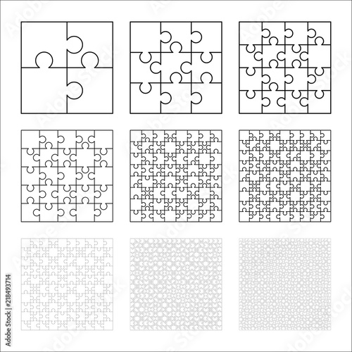 Large Set Of White Puzzles Pieces In Square Shape Jigsaw Puzzle Large Set Of White Puzzles Pieces In Square Shape Jigsaw Puzzle Template Ready For Print