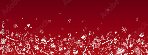 Christmas doodles background © Wild Orchid