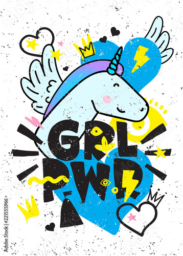 krotka-wycena-grl-pwr-dziewczyna-wladzy-sliczna-reka-rysunkowa-ilustracja
