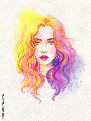 sliczna-kobieta-ilustracja-moda-malarstwo-akwarelowe