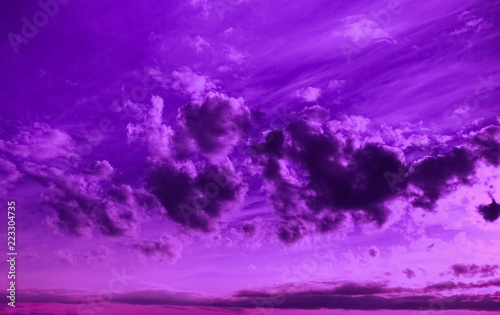 violet sky with clouds © vlntn