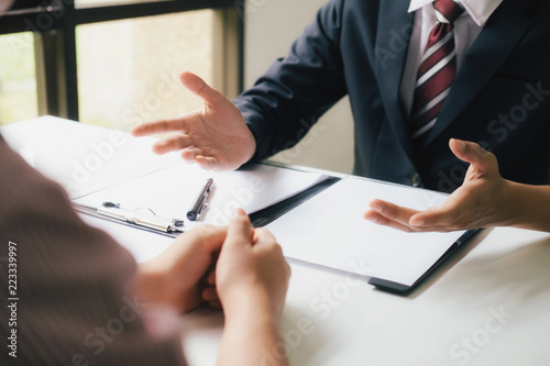 Lawyer are providing legal advice to clients.