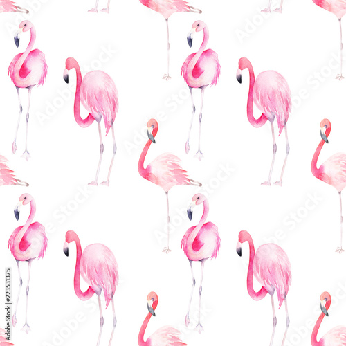 letni-wzor-akwarela-flamingo-wydrukowac-recznie-rysowane-ilustracji