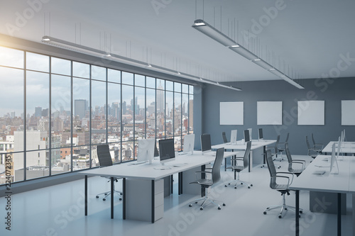 Contemporary coworking office interior © peshkov