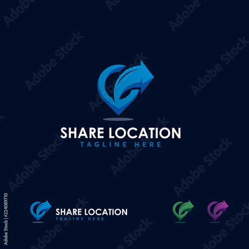 Share Location Logo Designs Template Point And Arrow Share Location Logo Designs Template Point And Arrow